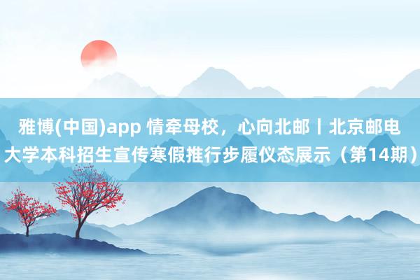 雅博(中国)app 情牵母校，心向北邮丨北京邮电大学本科招生宣传寒假推行步履仪态展示（第14期）