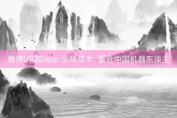雅博(中国)app 全球成本， 重仓中国机器东谈主
