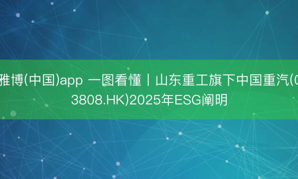 雅博(中国)app 一图看懂丨山东重工旗下中国重汽(03808.HK)2025年ESG阐明