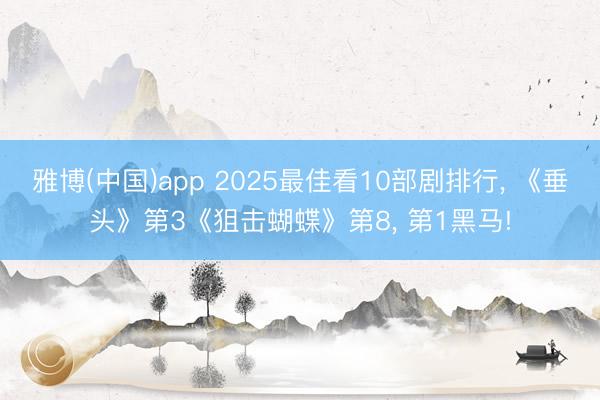 雅博(中国)app 2025最佳看10部剧排行， 《垂头》第3《狙击蝴蝶》第8， 第1黑马!