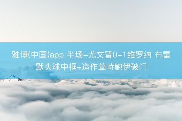雅博(中国)app 半场-尤文暂0-1维罗纳 布雷默头球中框+造作耸峙鲍伊破门