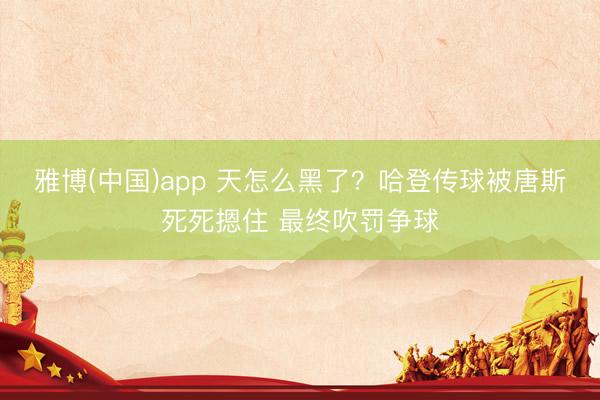 雅博(中国)app 天怎么黑了？哈登传球被唐斯死死摁住 最终吹罚争球