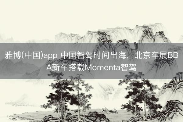 雅博(中国)app 中国智驾时间出海，北京车展BBA新车搭载Momenta智驾