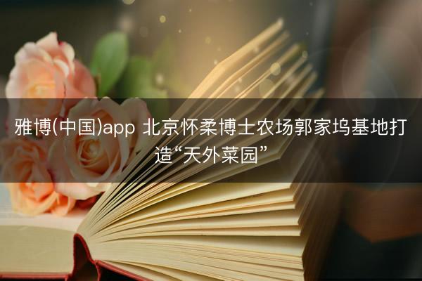 雅博(中国)app 北京怀柔博士农场郭家坞基地打造“天外菜园”